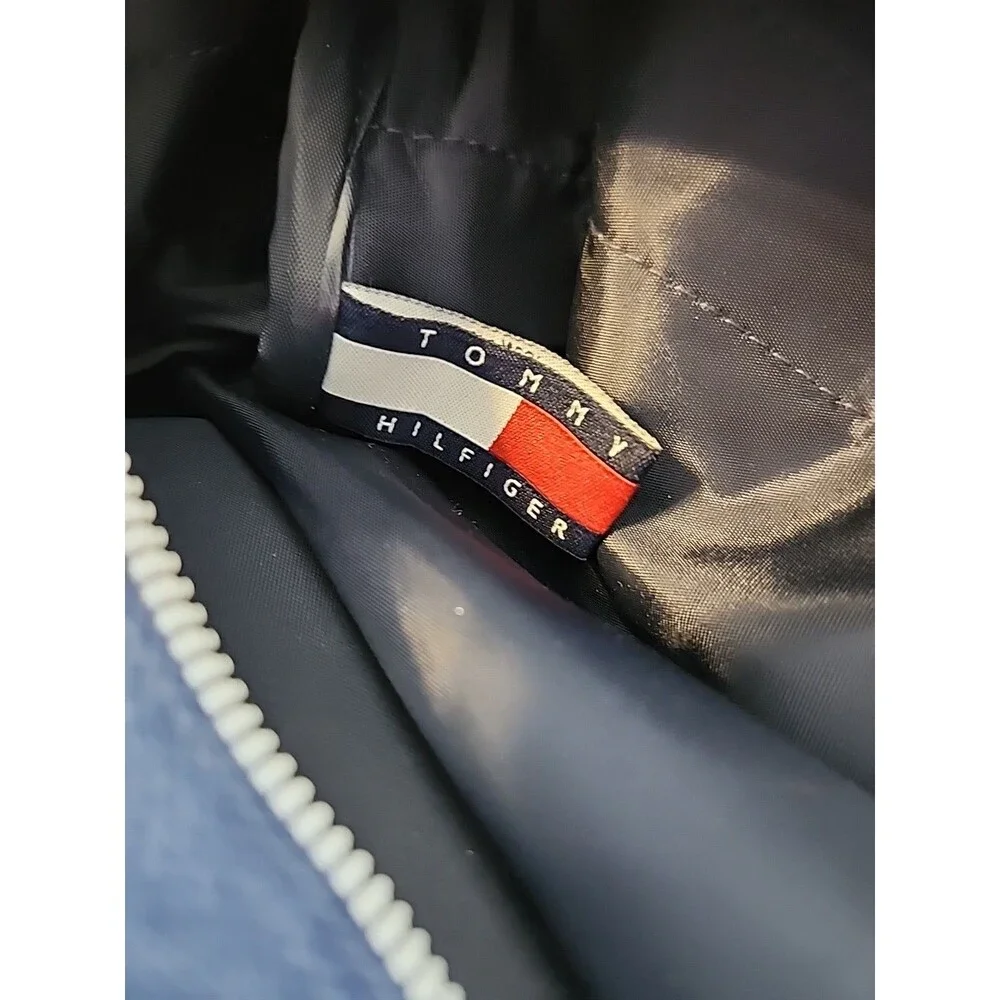 Vintage Tommy Hilfiger Duffle Bag Spellout Color Block 24” Weekender Gym w/Strap